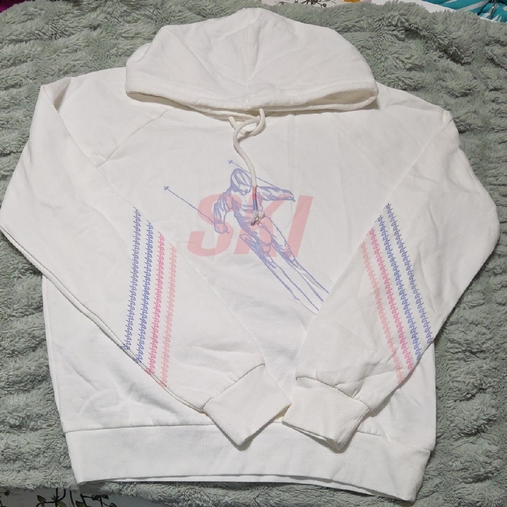 PJ Salvage White Set with Pastel Ski Graphic